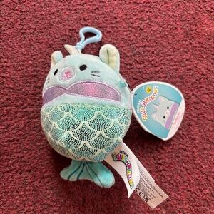 Squishmallows Svetlana the Mermaid Cat 3.5” Clip Stuffed Plush